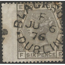 GB Qv - Sg147 - 6d Grey Plate ( FE ) CDS used