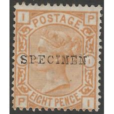 GB Qv - Sg156 - 8d orange ( PI ) SPECIMEN VLMM NG
