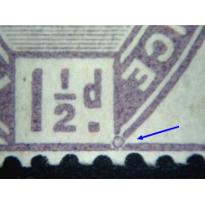 GB Qv - Sg188 -  1½d Lilac Print Flaw LMM