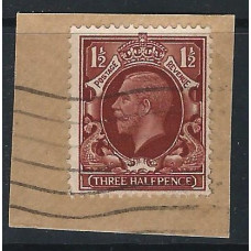 GB KGV - Sg 441 - 1½d. - brown On Piece used