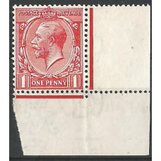 KGV - N16 -11 - Sg 360 1d Carmine Red marginal MNH