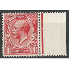 KGV - N16 -12 - Sg 360 1d Bright Carmine Red marginal RPS Cert MNH