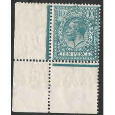 KGV - N31 -3- Sg 394a 10d Deep Turquoise Blue corner marginal MM / MNH KGV - N31 -3- Sg 394a 10d Deep Turquoise Blue corner marginal MM / MNH