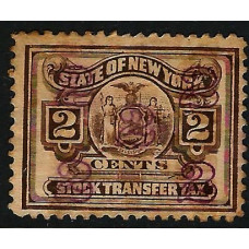 United States (USA) Revenue - 2c Brown Stock Tax New York Used