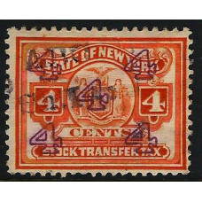 United States (USA) Revenue - 4c Red Stock Tax New York Used