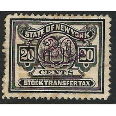 United States (USA) Revenue - 20c Black Stock Tax New York Used United States (USA) Revenue - 20c Black Stock Tax New York Used