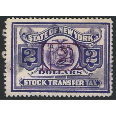 United States (USA) Revenue - 2 Dollars Violet Stock Tax New York Used United States (USA) Revenue - 2 Dollars Violet Stock Tax New York Used