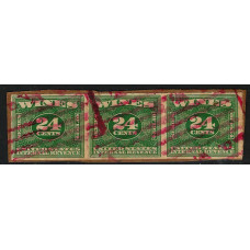 United States (USA) Revenue - 24cents Wines Series 1934 on card Used United States (USA) Revenue - 24cents Wines Series 1934 on card Used