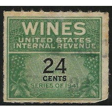 United States (USA) Revenue - 1941 24c Series of 1941 Wines Tax Used United States (USA) Revenue - 1941 24c Series of 1941 Wines Tax Used