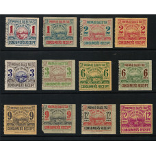 United States (USA) Revenue - Ohio Prepaid Sale Tax stamps Used Faults