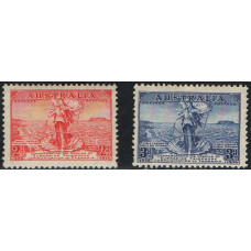 AUSTRALIA Sg147/147 -2d. orange-vermilion / 3d, blue P10½ LMM