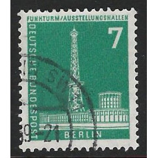 WEST BERLIN 1956 sg B132 + 7pf. - turquoise Berlin Buildings and Monuments Used Condition