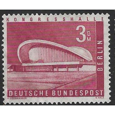 WEST BERLIN 1956 - SG B146a - 3Dm. - red Buildings Used MM Condition