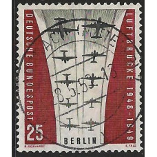 WEST BERLIN 1959 - SG B183 - 25pf. - black and red President Heuss Used Condition