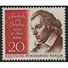 WEST BERLIN 1959 - SG B185 - 20pf. - brown and red Schiller MM Condition