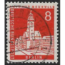WEST BERLIN 1956 sg B136a  - 8pf. - red Berlin Buildings and Monuments. Used Condition