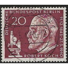 WEST BERLIN 1960 - SG B186 - 20pf. - purple  Robert Koch  used Condition