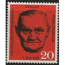 WEST BERLIN 1961 - SG B192 - Tenth Anniversary of Hans Boeckler (politician) MNH Condition