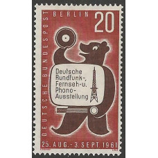 WEST BERLIN 1961 - SG B212 - West Berlin Radio and Television Exhibition MM Condition