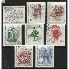 WEST BERLIN 1969 - SG B320 to B327 - set 19th-century Berliners. Contemporary Art MNH / Used Condition