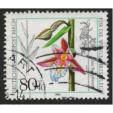 WEST BERLIN 1984 - SG B688 + Humanitarian Relief Funds. Orchids Used Condition