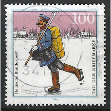Germany (Reunified) 1994 - SG 2605 - 100pf Stamp Day. Spreewald Postman, 1900 Used Condition Germany (Reunified) 1994 - SG 2605 - 100pf Stamp Day. Spreewald Postman, 1900 Used Condition