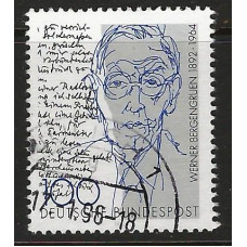 Germany (Reunified) 1992 - SG 2477 - Birth Centenary of Werner Bergengruen (writer) Used Condition
